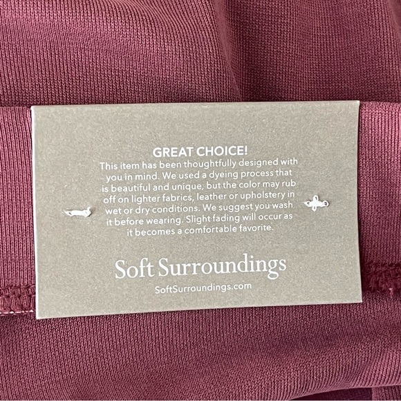 SOFT SURROUNDINGS NWT WELL BEING WIDE LEG PANTS MAROON LARGE EXTRA LARGE - Picture 8 of 11